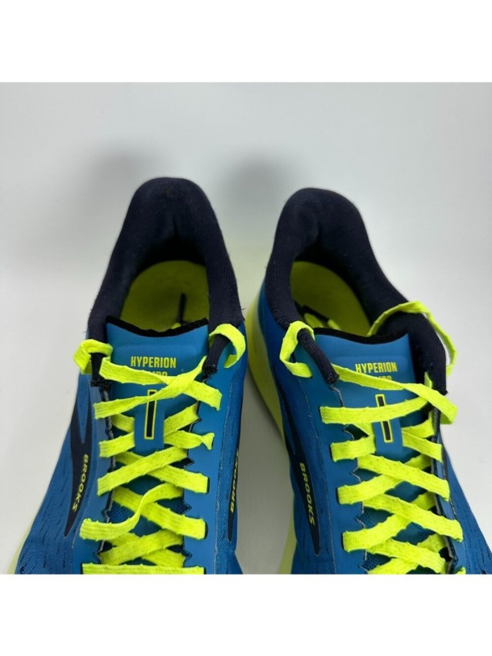 Brooks Hyperion Tempo Shoes Mens Size 9.5 Blue Yellow Running Cushioned - Picture 6 of 13